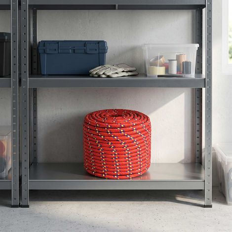 vidaXL Cuerda multiusos 12 mm 25 m Rojo PP 930 kg Carga máx. (1/5)