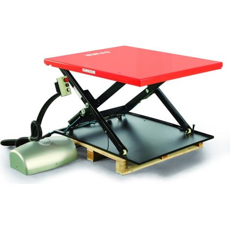 Table élévatrice plate à ciseaux STIER, capacité de charge 1 000 kg, plate-forme 1450x1140 mm (1/3)