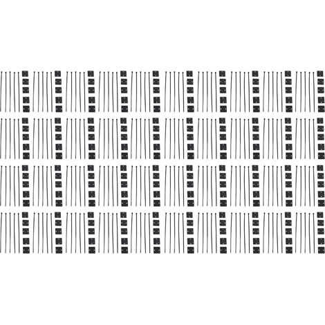 200 Pièces Attaches Câbles Nylon Autobloquantes Résistantes Haute Température, Fixations Incluses pour Câbles et Clôtures 20x20mm Noir (1/5)