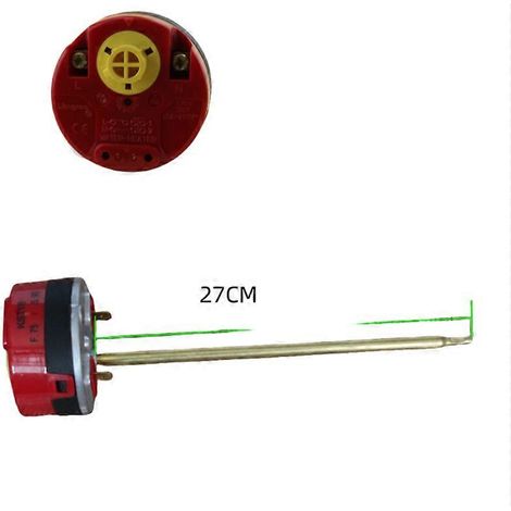 Interrupteur thermostatique à pôles de contrôle de température 16A à pôles en cuivre pur pour chauffe-eau électrique Ariston KST18/T105 (rouge long 27 cm) ( ) (1/2)