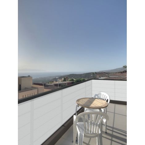 TENAX Rete Tessuta Schermante Frangivista Soleado in White, Bianco, 1,00x50 m, 1,00 x 50 m (1/5)