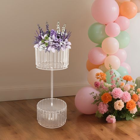 Hochzeitsblumenständer, Blumenarrangement-Dekorationsständer, Blumenständer mit hängenden Anhängern für Hochzeiten (1/5)