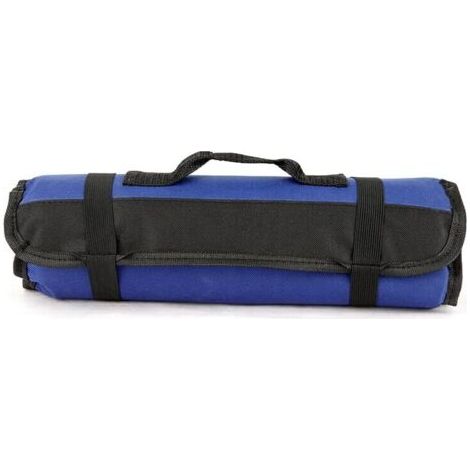 Boite et casier de rangement pour outils 22 Poches Trousse à Outils Vide, Sacoches Porte-Outils, Organiseur à Outil, Sac Pochette Toolkit Enroulable en Tissu Oxford - bleu (1/5)
