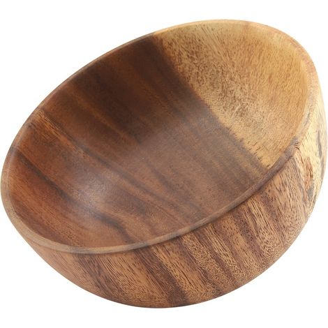 Massive Akazienholzschale für Salat, Suppe, Reis, handgefertigte Holzschale, Küchenutensil (16 x 7 cm) (1/5)