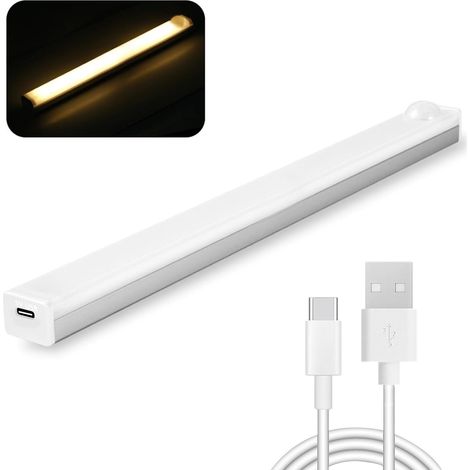 Lampe De Placard Lampe Led Barre led,Lampe Sans Fil Luminaires Intérieur Veilleuse Led Veilleuse Detecteur de Mouvement-30CM (1/5)