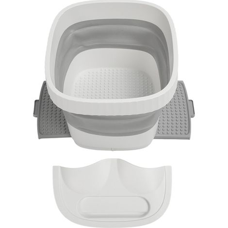 Seau de bain de pieds pliable domestique, bassin portable pliable pour tremper les pieds, blanc (1/5)