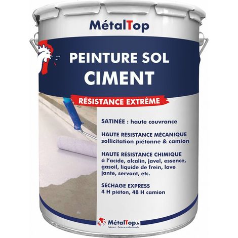 Peinture Sol Ciment - Gris vert - RAL 7009 - 5 L - Métaltop