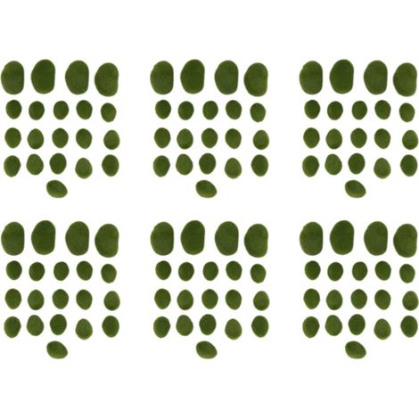 120 Pièces 2 Tailles Rochers de Mousse Artificielle Mousse Vert Faux Décoratives Pierres Couvertes