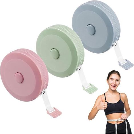 Set di 3 metri a nastro, metro antropometrico da 200 cm, metro per cucito, etichette antropometriche, metro a nastro bifacciale (1/5)