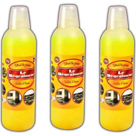Venteo - Nettoie et dégraisse - LE DÉGRAISSEUR - Lot de 3 – Jaune - Adulte - Pour cuisine/salle de bain/planchers/jantes