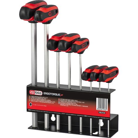 Juego de llaves hexagonales KS TOOLS con mango en T 8 piezas - 158.8130 (1/4)