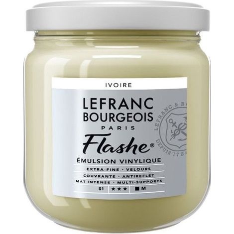 Peinture vinylique - Flashe - Ivoire - 019 - Lefranc Bourgeois - 400ml