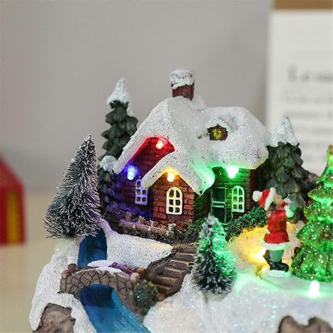 Drehbare musikalische Weihnachtsfigur, Weihnachtsdekoration für Zuhause, illustrierter Sockel (1/5)