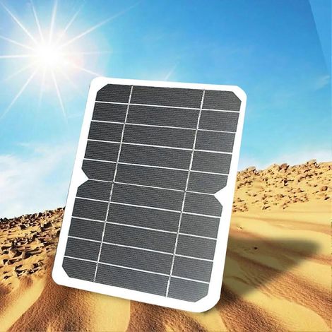 Chargeur solaire 5W 5V, batterie externe étanche pour téléphone portable, panneau solaire USB (1/5)