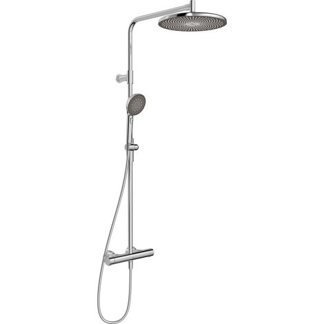 Hansa Aurelia - Brauseset mit Thermostat, Durchmesser 30 cm, 3 Strahlarten, Chrom 47199103