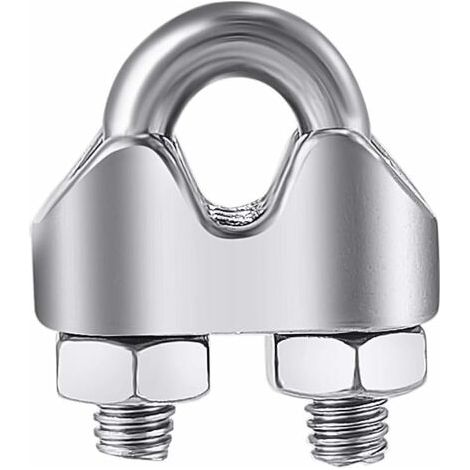 12PCS pince à câble en acier inoxydable pince à câble en acier galvanisé m3 pince à câble arc pince à câble en acier inoxydable pince à câble arc (1/4)
