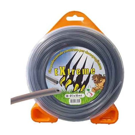 FILO PER DECESPUGLIATORE PROFESSIONALE CO-ESTRUSO TONDO 'EXTREME' mm 3,0x15 mt - MADE IN ITALY