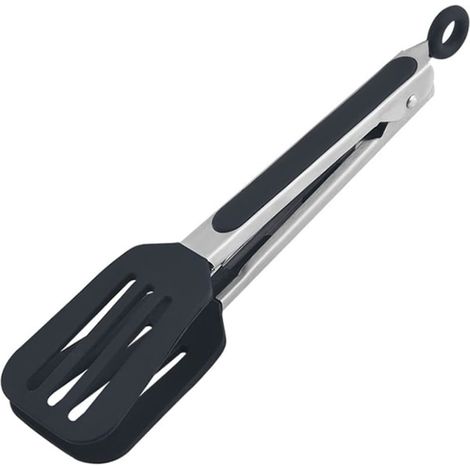 Pince en silicone de 26,5 cm avec manche en acier inoxydable, anti-calcaire (1/5)