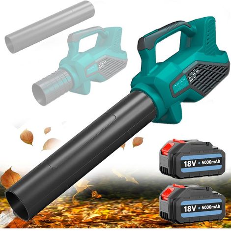 Souffleur à batterie 18V avec 2 batteries 5.5Ah – Vitesse jusqu'à 150 MPH – Moteur haute performance – 2 tubes détachables (1/5)