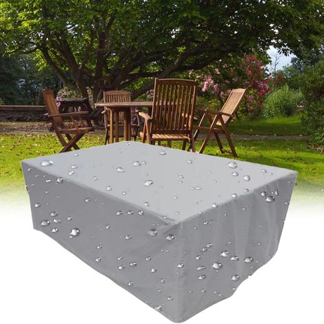 Housse de protection rectangulaire pour meubles de jardin, en polyester, imperméable, anti-poussière, pour chaise ou table de jardin (220105105cm) (1/5)