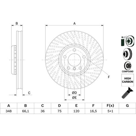 Disque de frein BOSCH 0 986 479 E18 BMW 34 11 6 785 670 34 11 6 898 730