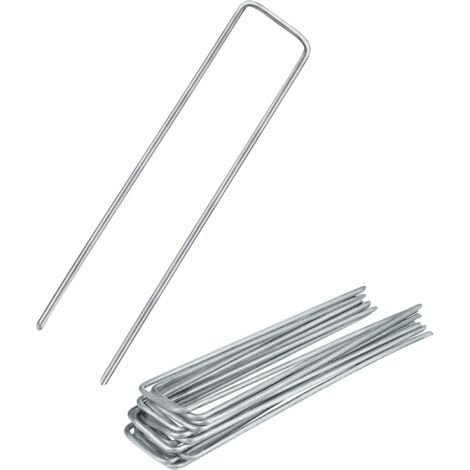 200 Piquets, Acier galvanisé, Anti-rouille, Fixation sol, Jardin, Bâche (1/5)