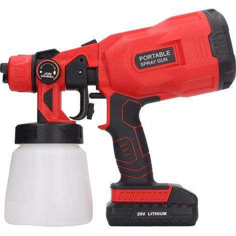 Pistolet électrique à peinture, pulvérisateur automatique portable (100-240V) avec batterie assortie, modèle CX33, chargeur inclus, norme européenne, kit 1 batterie, pour travaux de peinture (1/5)