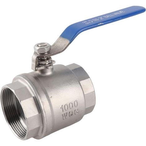 Vanne à Boule en Acier Inoxydable 304, Filetage Femelle 2" DN50, Plein Passage, 1000 WOG, Deux Pièces (1/5)