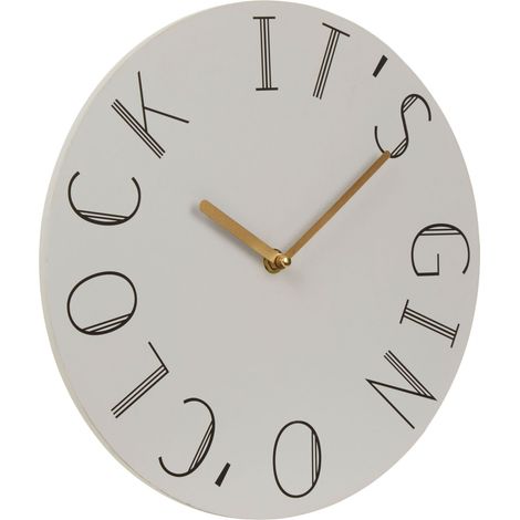 Premier Housewares Wall Clock Personalised With Writing Frameless Clocks For Living Room / Bedroom / Contemporary Design MDF Clocks 4 x 29 x 29 (1/3)