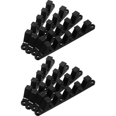 8 Pièces Support de Réglage Multi-Positions pour Chaise Longue Pliante Boucle à Positions Plastique Noir Renforts de Jointure pour Fauteuil de Jardin Extérieur (1/5)