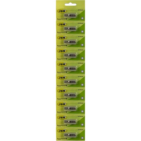 Embouts de tournevis à 12 tranchants (Ø 5 mm - 30 mm fourche) JBM10424 (1/2)