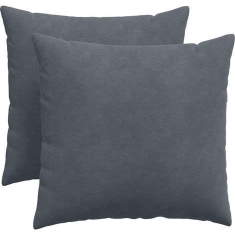 Maison Exclusive - Cojines de sofá 2 pcs Gris oscuro 50 x 50 cm T