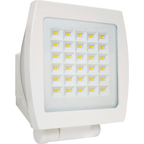 Projecteur extérieur LED mural orientable blanc 218x136x125mm 14W 4000K faisceau 40-80° alim 230V IP44 FL3N-LED-BL BEG (1/2)