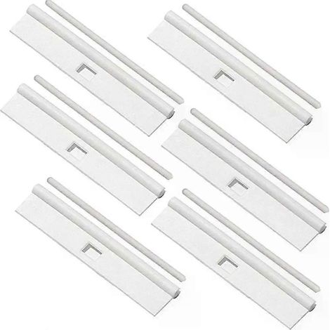 Lot de 6 supports de lamelles pour stores, crochets de fixation, 89 mm (35 pouces), jonc en plastique pour stores verticaux - JXLGV (1/5)