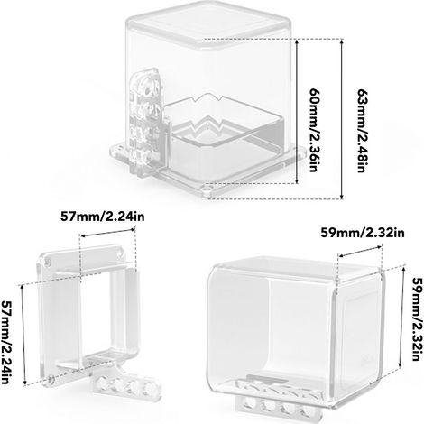 Protector transparente D60-3 para botón de parada de emergencia con aislamiento energético. (1/5)