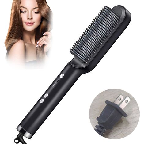 Peigne Lisseur - 200 °C - 5 Régles Température - Écran LED - Pour Cheveux et Barbe - 1 Pièce (1/5)
