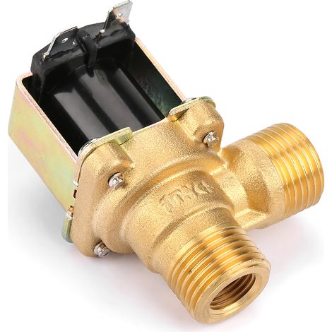 Électrovanne en laiton, 220 V CA, G1/2, normalement fermée, à commande pilote, entrée d'eau (1/5)