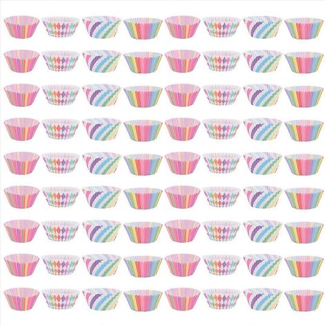 Bunte Papier-Muffinförmchen, Packung mit 400 Stück. (1/5)