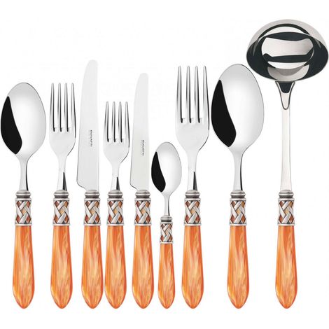ALADDIN Ghiera Argento Anticato, Posate Set 75 pz, Scatola (1/2)