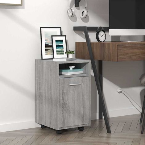 vidaXL Side Cabinet with Wheels Grey Sonoma 33x38x60cm Engineered Wood (1/5)