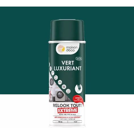 Bombe de peinture MAISON DECO Relook Tout Extrême Vert luxuriant satin 0,4 L (1/2)