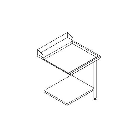 Table Entrée et Sortie pour Lave-Vaisselle à Capot - Configuration en Ligne - Accrochage Droite - Elettrobar
