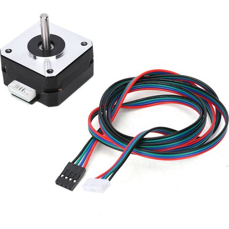 Moteur pas à pas Nema 17, 2 phases, 1,8° CC, 4,1 V, compatible avec extrudeuse (1/5)