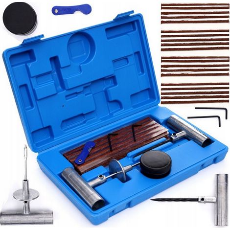 KIT DI RIPARAZIONE GOMME RIPARAZIONE RAPIDA SIGILLANTE RUOTA DI SCORTA 27 PEZZI (1/5)