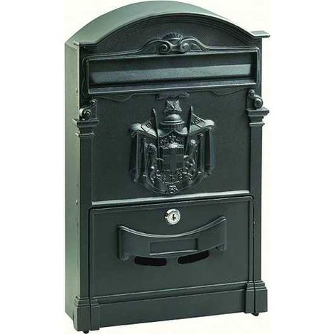 Boîte aux lettres Blinky Résidence Noire en aluminium 26X9X41H