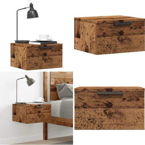 vidaXL Wand-Nachttisch Altholz-Optik 34x30x20 cm (1/5)