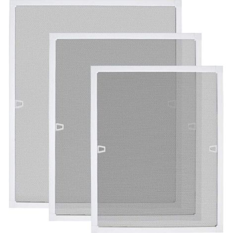 Moustiquaire pour Fenêtre avec cadre en aluminium 120 x 140 cm - Blanc - fenêtre Moustiquaire sans perçage ni vis NAIZY (1/5)