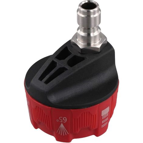 High Pressure Washer Nozzle Adjustable Cleaning Nozzles Adjustable Hose Nozzle Quick Connect Male Adapter Reddish Black (1/5)