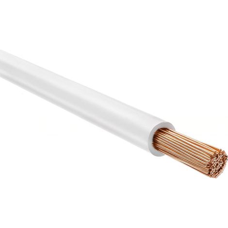 HELU KABEL H07Z-K 90°C 1X4mm² WH (weiß) Einzelader halogenfrei weiß AD 4,9mm Nennspannung Uo/U 450V/750V - 1 Meter