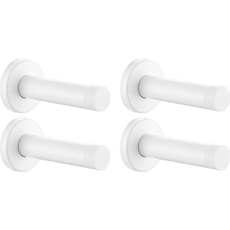 Weißer Türstopper, Edelstahl 304, 1 mm dick, schalldämmend, Wandschutz, 4er-Set, DSB5-WH-P4 (1/5)